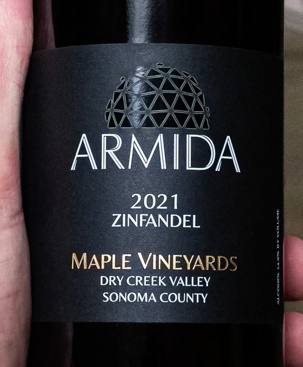 Armida Winery Zinfandel Maple Vineyards Dry Creek Valley Sonoma County 2021 - Image 2