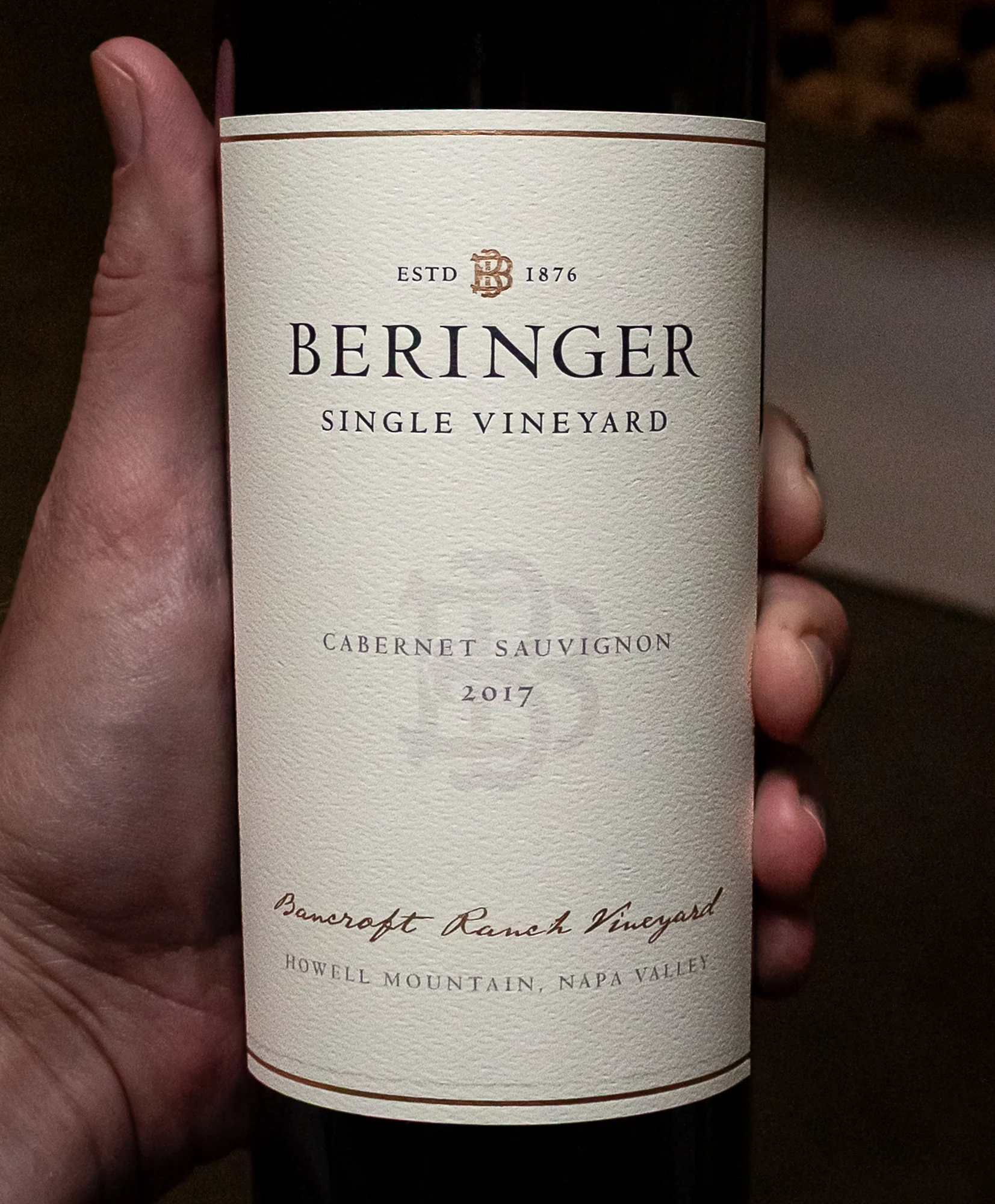 Beringer Vineyards Cabernet Sauvignon Bancroft Ranch Vineyard Howell Mountain Napa Valley 2017 - Image 2