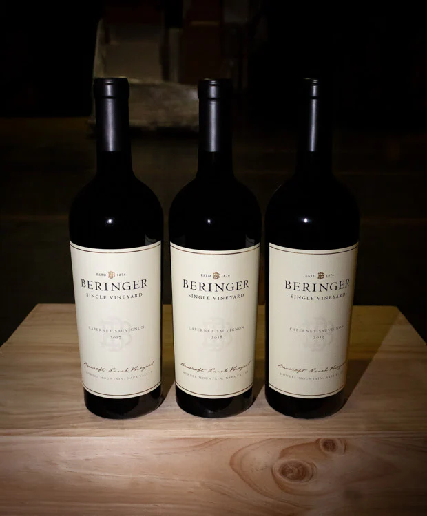 Beringer Vineyards Cabernet Sauvignon Bancroft Ranch Vineyard Howell Mountain Napa Valley Vertical Multi Vintage (3-Pack) - Image 2