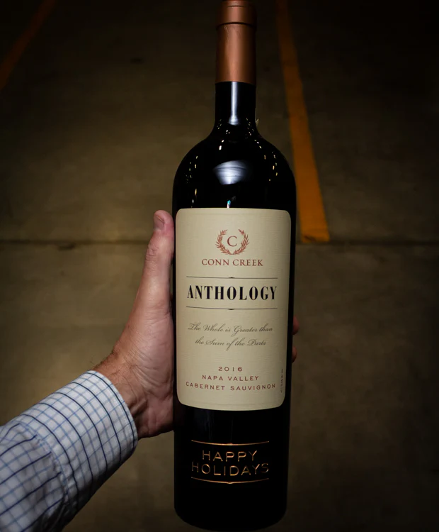 Conn Creek Anthology Cabernet Sauvignon Etched Happy Holidays Napa Valley 2016 (Magnum 1.5L) - Image 2