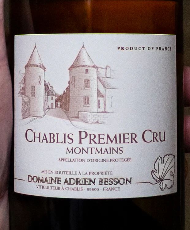 Domaine Besson Chablis Montmains Premier Cru 2022 - Image 2