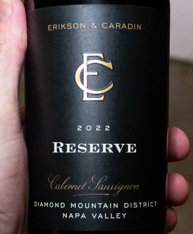 Erickson & Caradin Cabernet Sauvignon Reserve Diamond Mountain District Napa Valley 2022 - Image 2