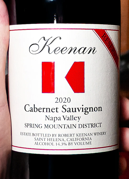 Keenan Cabernet Sauvignon Reserve Spring Mountain District Napa Valley 2020 - Image 2