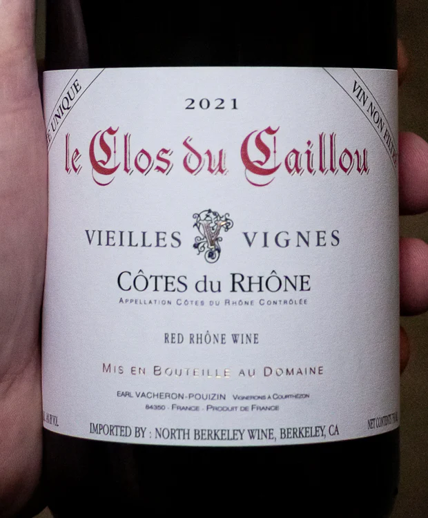 Le Clos du Caillou Côtes-du-Rhône Cuvee Unique Vieilles Vignes 2021 (6-Pack) - Image 2