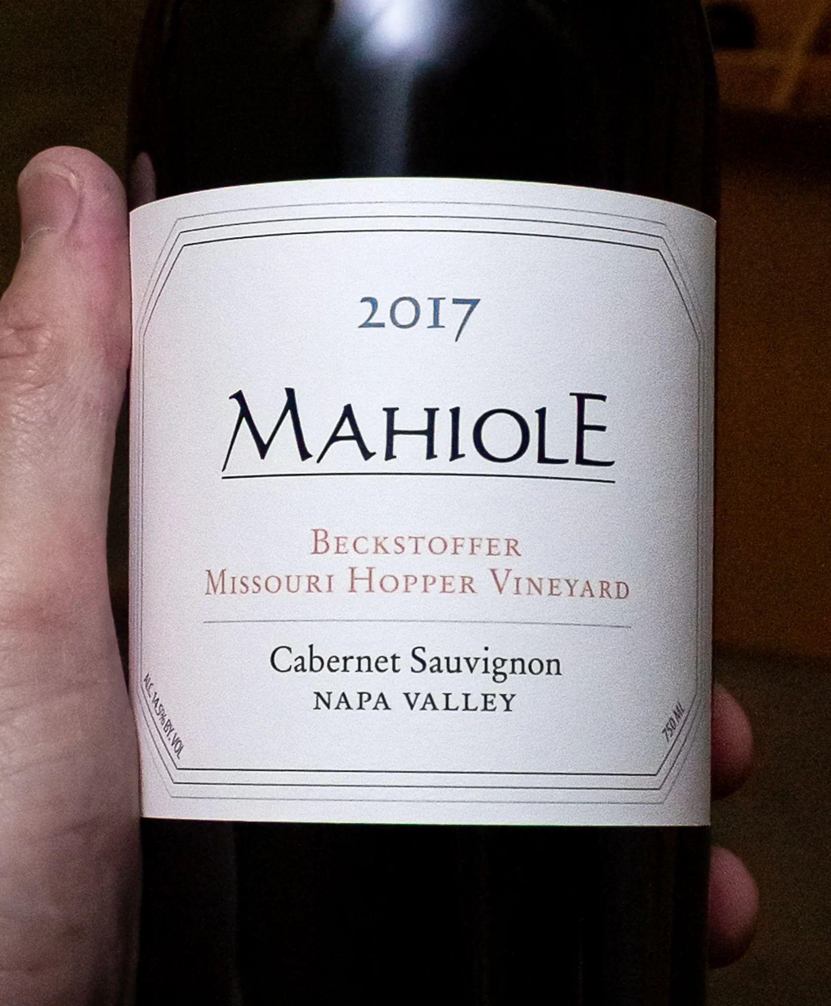 MAHIOLE Cabernet Sauvignon Beckstoffer Missouri Hopper Vineyard Napa Valley 2017 - Image 2