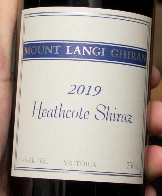 Mount Langi Ghiran Shiraz Heathcote Victoria 2019 - Image 2