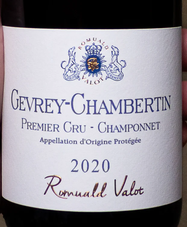 Romuald Valot Gevrey-Chambertin Champonnet Premier Cru 2020 - Image 2