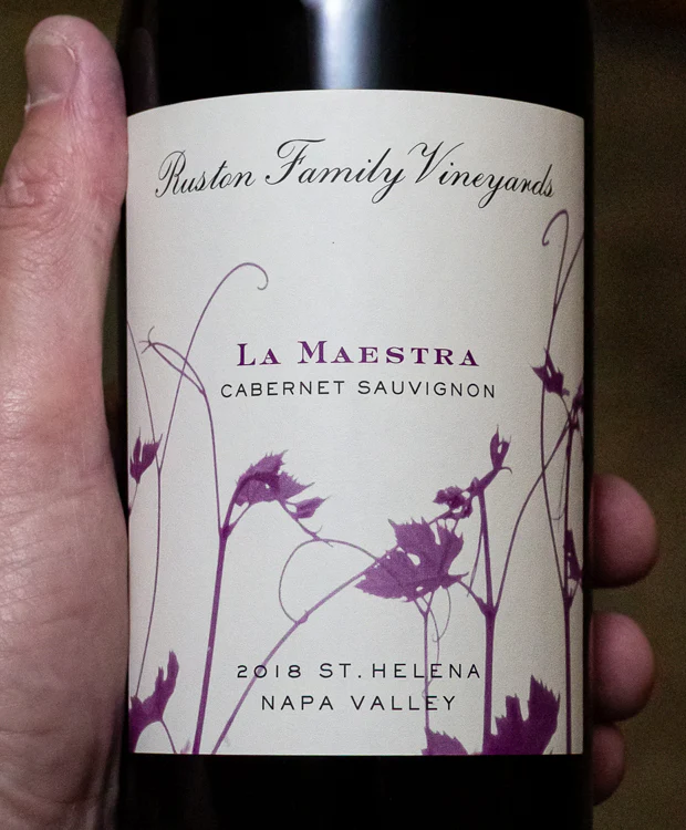 Ruston Cabernet Sauvignon La Maestra St. Helena Napa Valley 2018 - Image 2