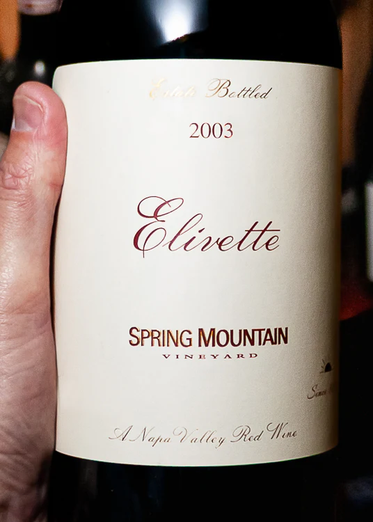 Spring Mountain Vineyard Red Blend Elivette Spring Mountain District Napa Valley 2003 (Magnum 1.5L) - Image 2