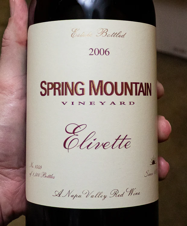 Spring Mountain Vineyard Red Blend Elivette Spring Mountain District Napa Valley 2006 (Magnum 1.5L) - Image 2