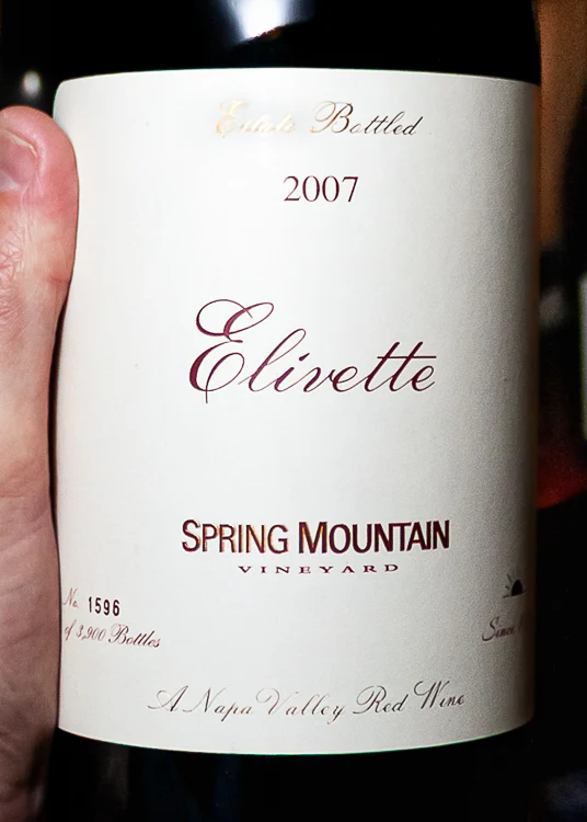 Spring Mountain Vineyard Red Blend Elivette Spring Mountain District Napa Valley 2007 (Magnum 1.5L) - Image 2