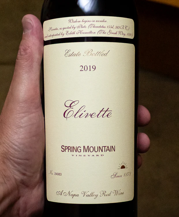 Spring Mountain Vineyard Red Blend Elivette Spring Mountain District Napa Valley 2019 - Image 2