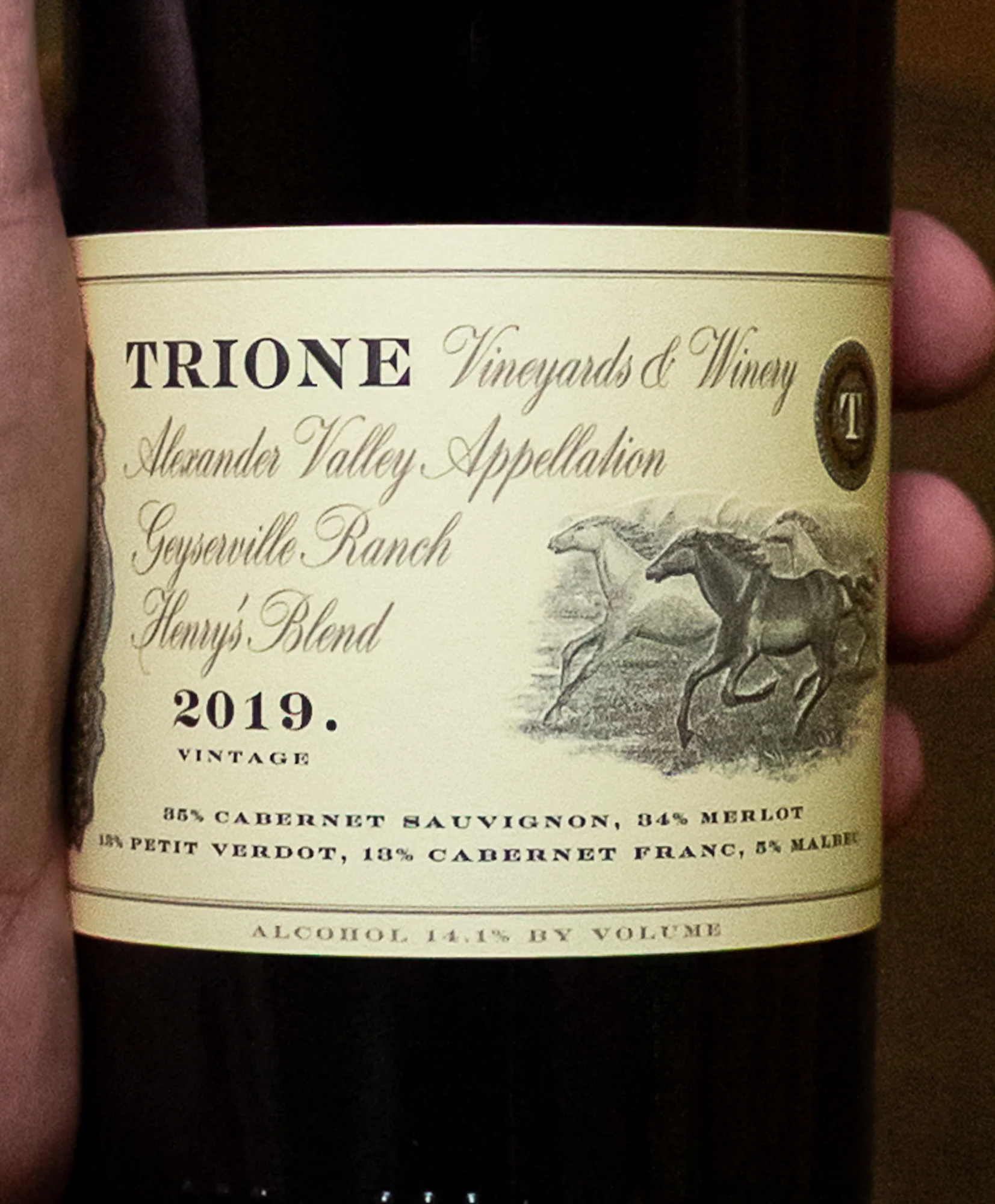 Trione Vineyards Henry's Red Blend Geyserville Ranch Alexander Valley 2019 - Image 2