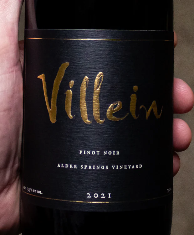 Villein Pinot Noir Alder Springs Vineyard Mendocino 2021 - Image 2