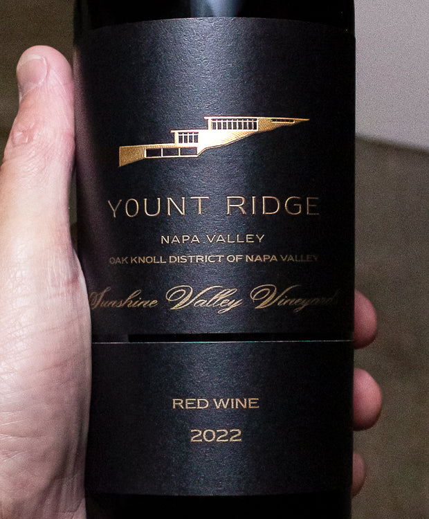 Yount Ridge Red Wine Sunshine Valley Vineyards Oak Knoll District Napa Valley 2022 - Image 2